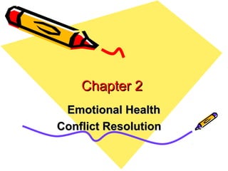Chapter 2Chapter 2
Emotional HealthEmotional Health
Conflict ResolutionConflict Resolution
 