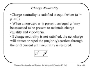 Ch2 lecture slides Chenming Hu Device for IC | PPT