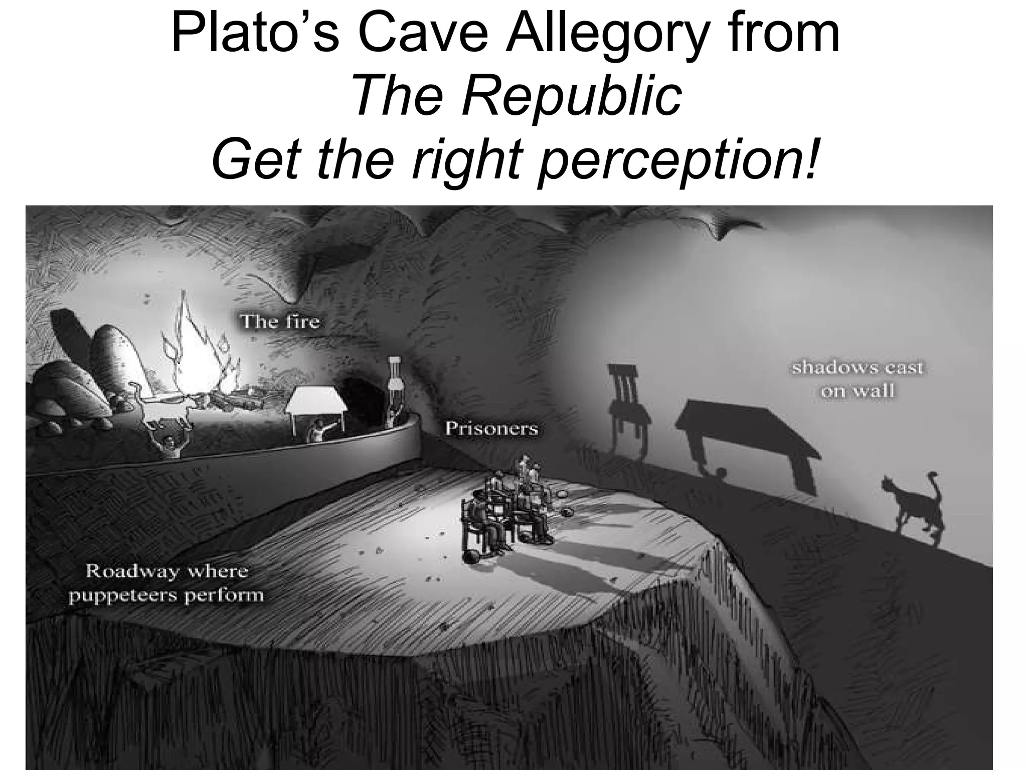 Plato’s Cave Allegory from  The Republic Get the right perception! 