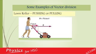Some Examples of Vector division
Lawn Roller – PUSHING or PULLING
 