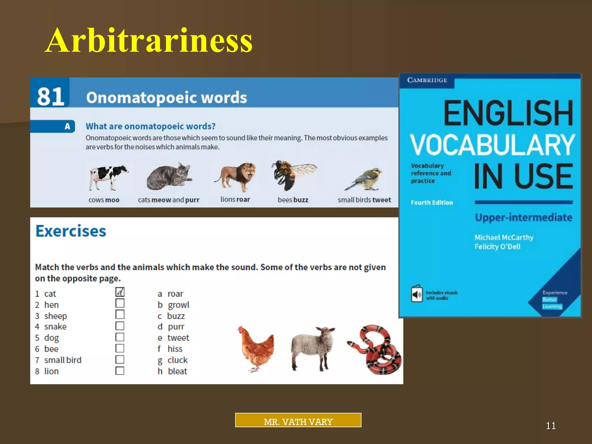 Arbitrariness
11
MR. VATH VARY
 