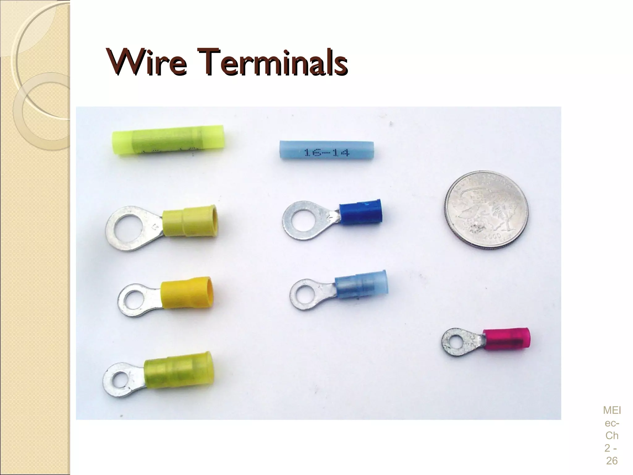 Wire TerminalsWire Terminals
MEl
ec-
Ch
2 -
26
 