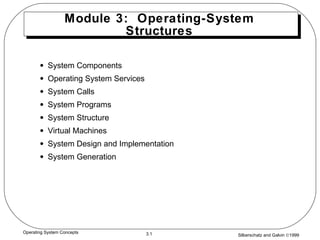 Module 3:  Operating-System Structures ,[object Object],[object Object],[object Object],[object Object],[object Object],[object Object],[object Object],[object Object]