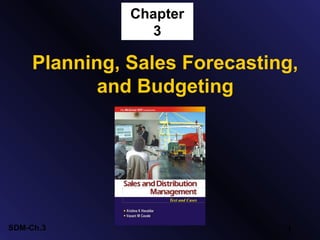 Chapter
3

Planning, Sales Forecasting,
and Budgeting

SDM-Ch.3

1

 