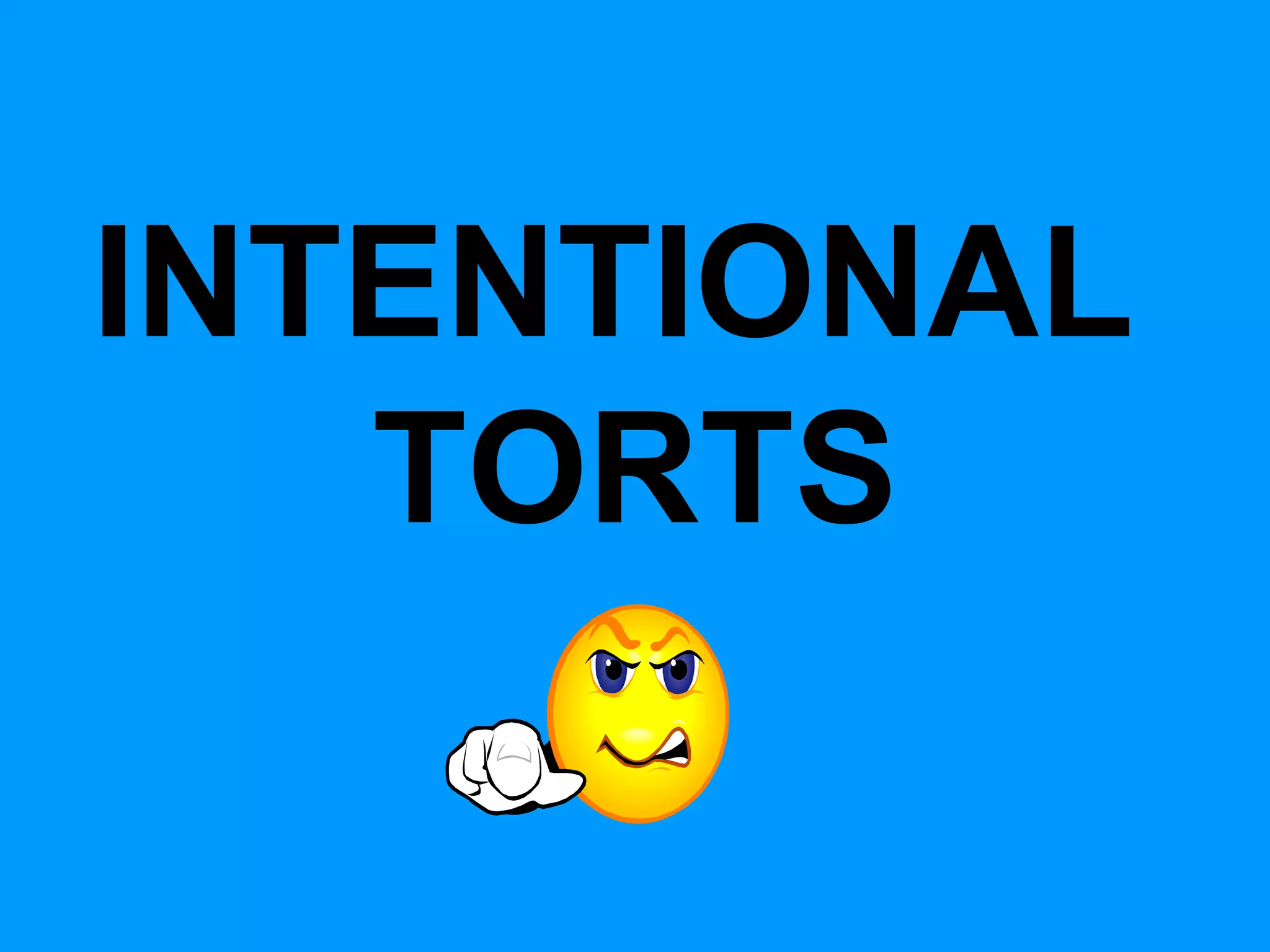 INTENTIONAL
TORTS

 