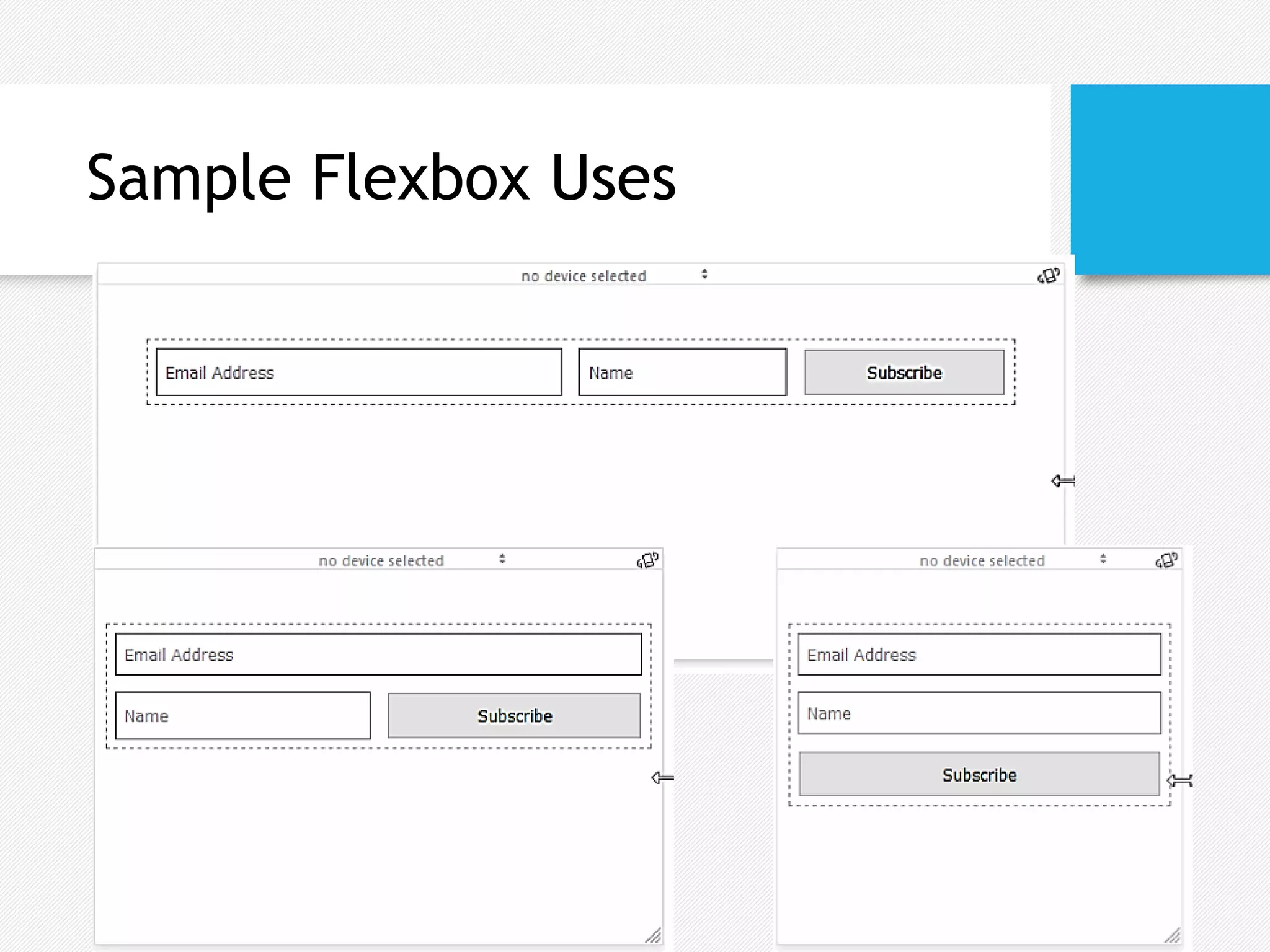 Sample Flexbox Uses
 