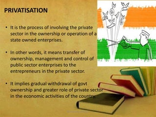 Aggressive Privatization LPG Policies and Indian Economy / New Economic Policy 1991 | PPTX