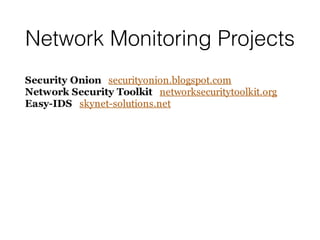 Network Monitoring Projects
 