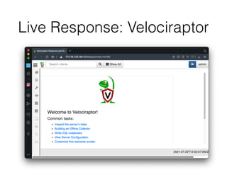 Live Response: Velociraptor
 