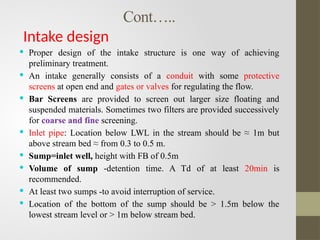 Water System Intake Box Design CH 3.pptx water source selection criteria | PPTX