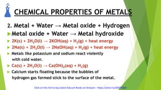 Metals and non metals their physical and chemical properties | PDF