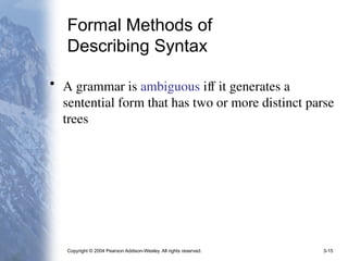 Describing Syntax and Semantics of programming languages | PPT