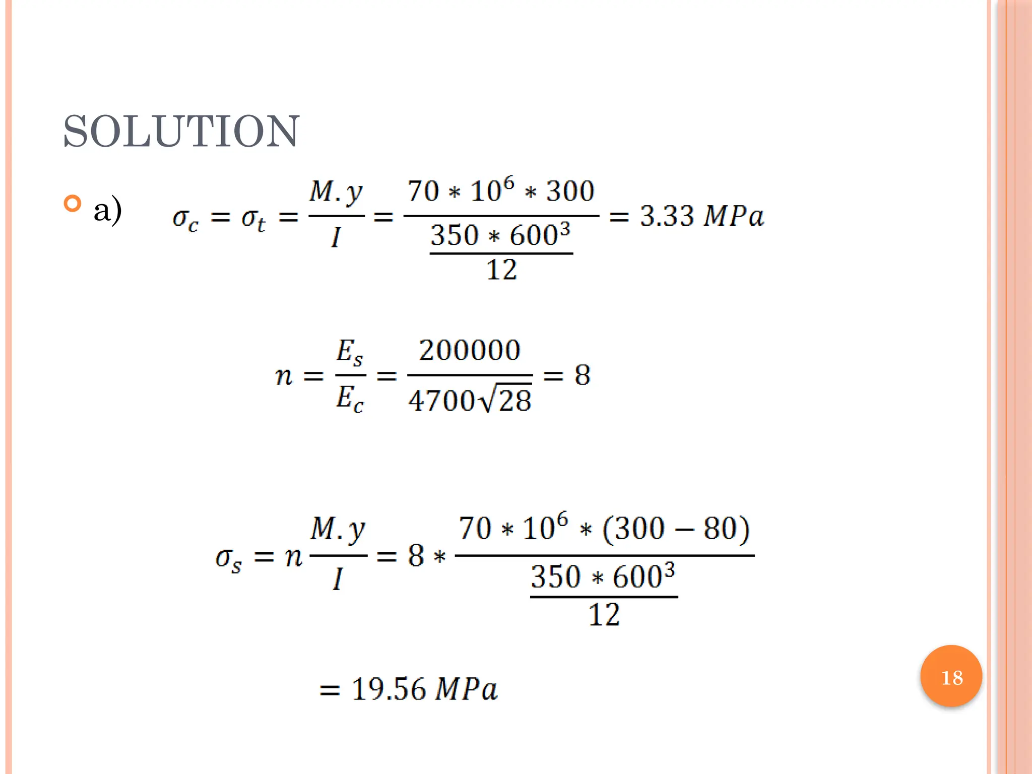 18
SOLUTION
 a)
 