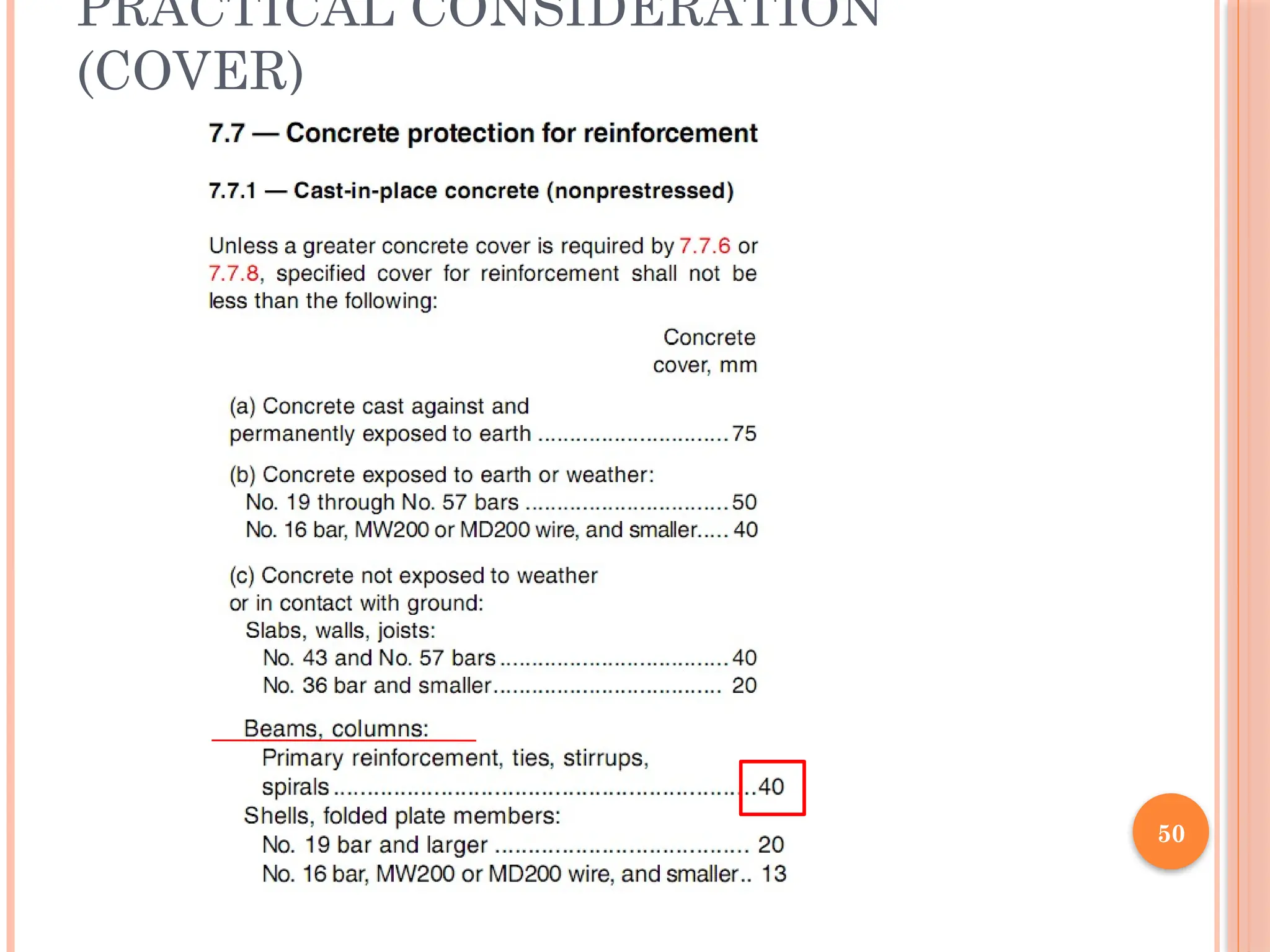 50
PRACTICAL CONSIDERATION
(COVER)
 