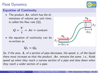 Fundamentals of Fluid Mechanics: Elasticity, Pressure, and Flow in ...