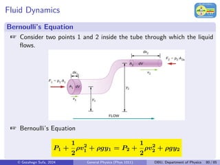 Fundamentals of Fluid Mechanics: Elasticity, Pressure, and Flow in ...