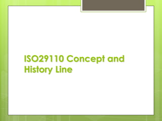 ISO29110 Concept and
History Line
 