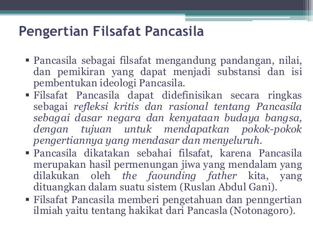 pancasila sebagai sistem filsafat