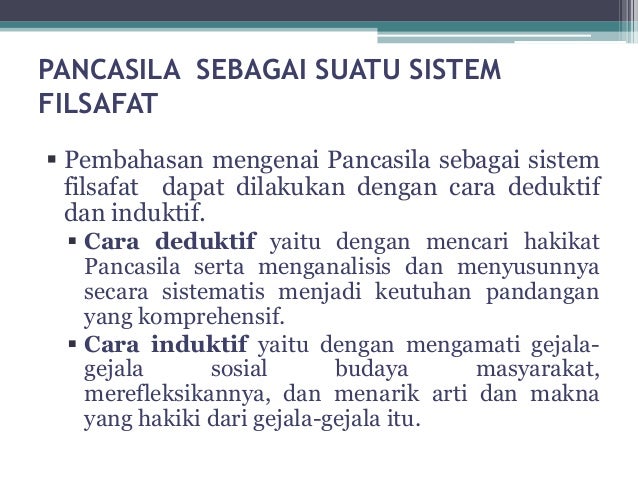 Pancasila Sebagai Sistem Filsafat