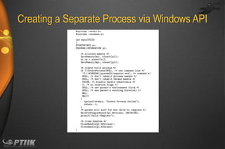 Creating a Separate Process via Windows API

 