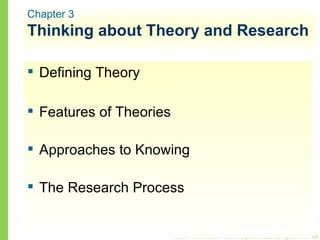 Thinking about Theory and Research ,[object Object],[object Object],[object Object],[object Object],Chapter 3 