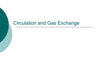 Circulation and Gas Exchange
 