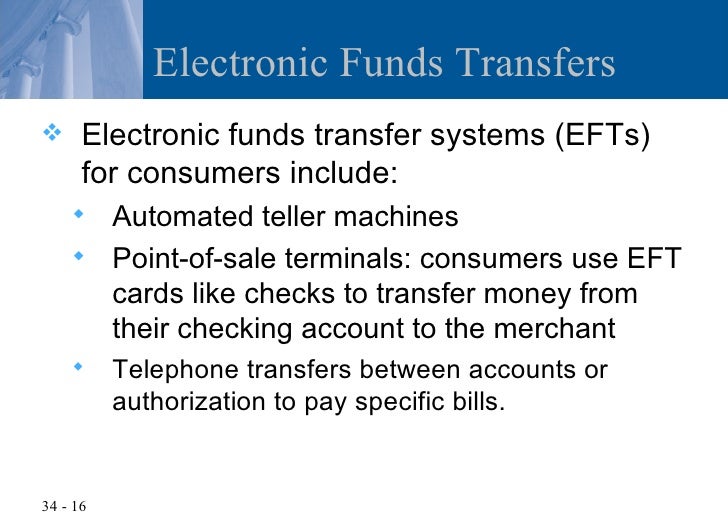 Chapter 34 Checks and Electronic Transfers