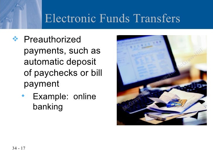 Chapter 34 Checks and Electronic Transfers