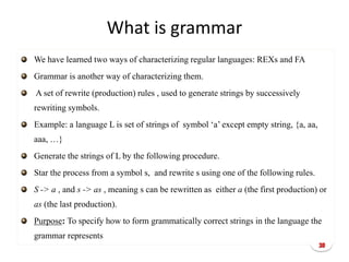 Ch3 4 regular expression and grammar | PDF