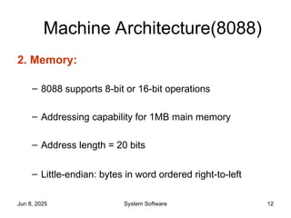 Machine Architecture of Intel 8088 and addressing modes | PPT