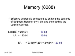 Machine Architecture of Intel 8088 and addressing modes | PPT