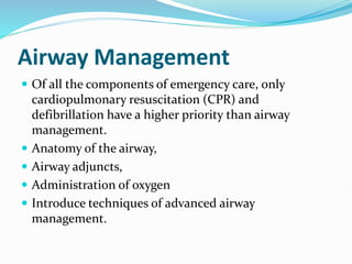 Airway Management Techniques in Emergency Care Lecture 3 | PDF