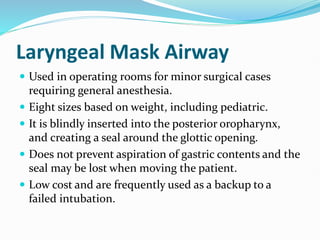 Airway Management Techniques in Emergency Care Lecture 3 | PDF