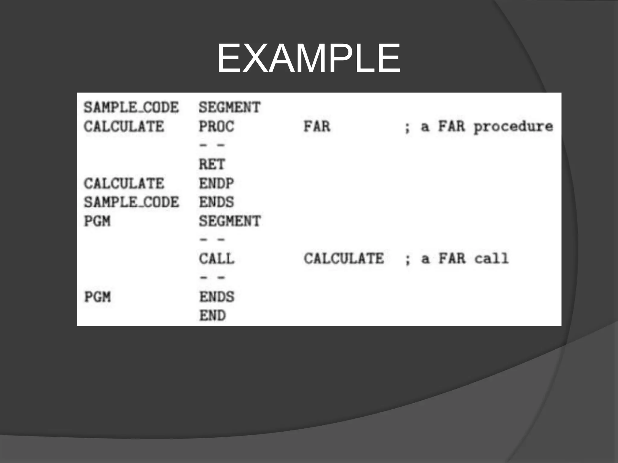 EXAMPLE
 