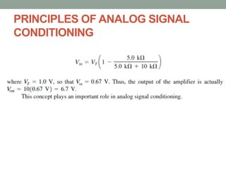 Analog signal Conditioning