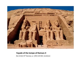 Façade of the tempe of Ramses IIAbu Simbel 19th Dynasty, ca. 1290-1224 BCE, Sandstone