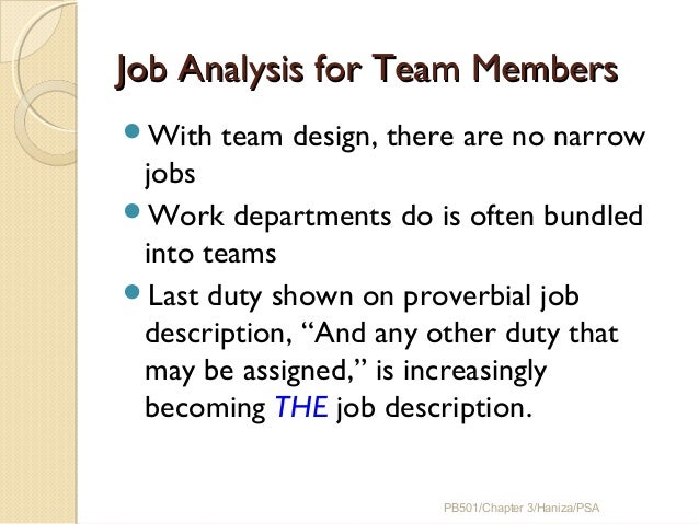 team member job description