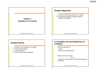 Chapter 3 Statics Hibbeler lecture slide | PDF