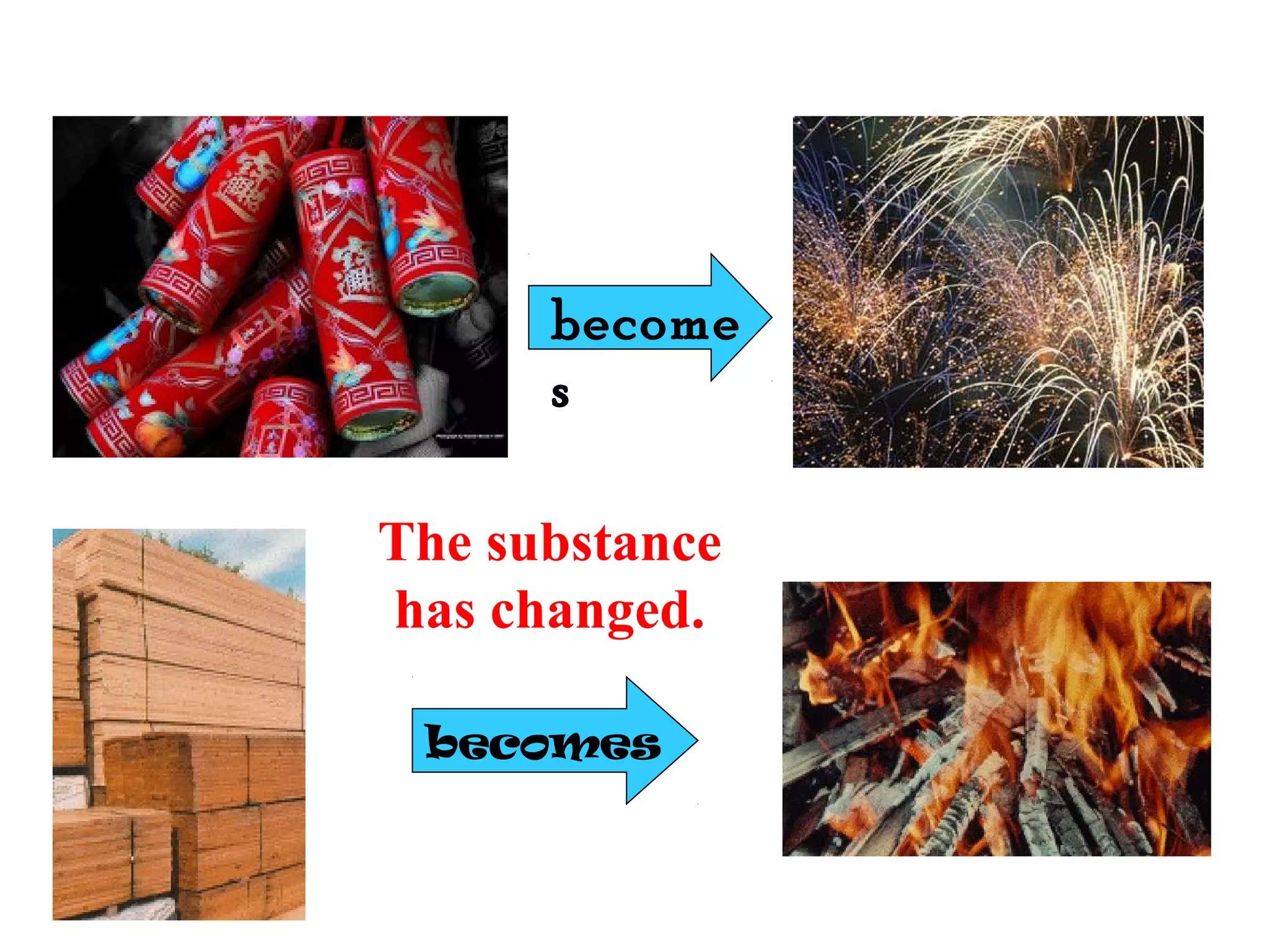 become
      s

The substance
has changed.

 becomes
 