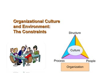 Organizational CultureOrganizational Culture
and Environment:and Environment:
The ConstraintsThe Constraints
 