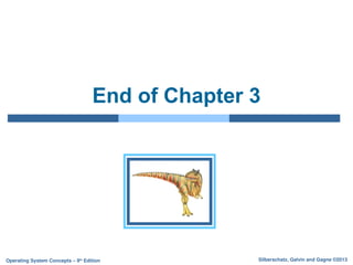 Silberschatz, Galvin and Gagne ©2013
Operating System Concepts – 9th
Edition
End of Chapter 3
 