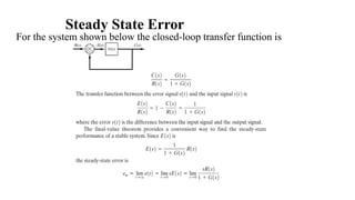 Steady State Error
For the system shown below the closed-loop transfer function is
 