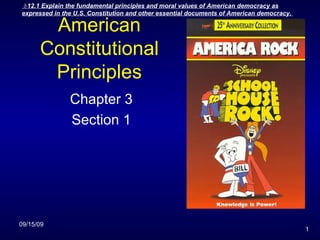 American Constitutional Principles Chapter 3 Section 1 