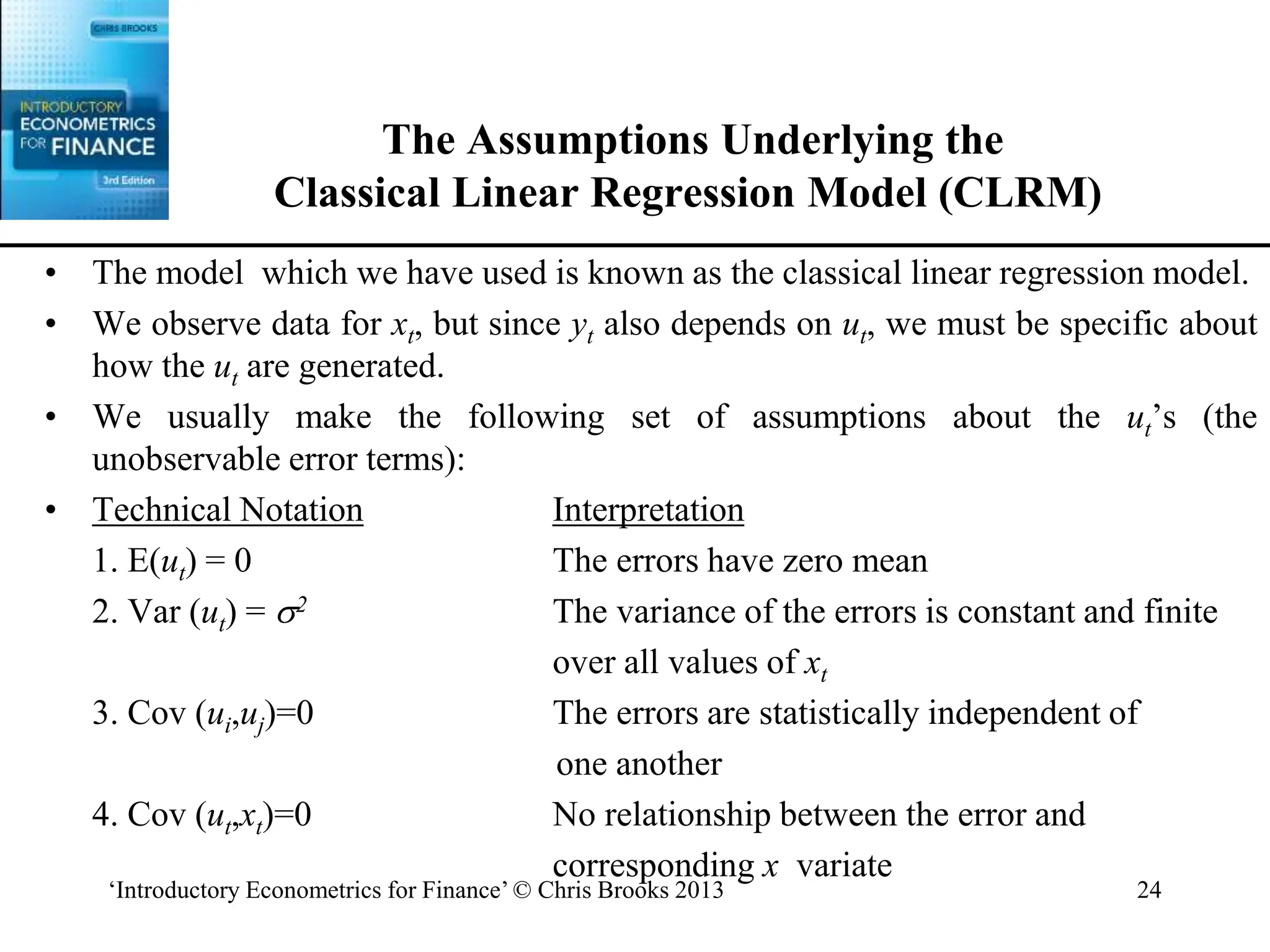 A brief overview of the classical linear regression model | PPT