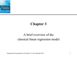 A brief overview of the classical linear regression model | PPT