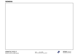 Date: 15.11.2006
File: ST-PCS7SYS_V70_p_stru.8
SIMATIC PCS 7
Siemens AG 2003. All rights reserved.
SITRAIN Training for
Automation and Drives
 