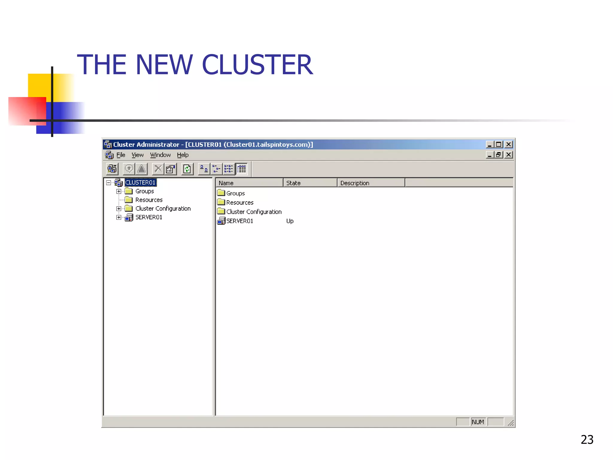 THE NEW CLUSTER 