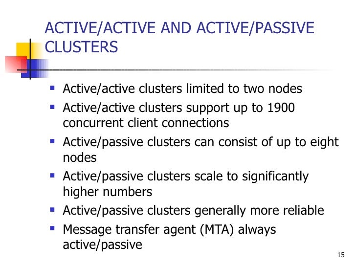 Clustering of Exchnage server