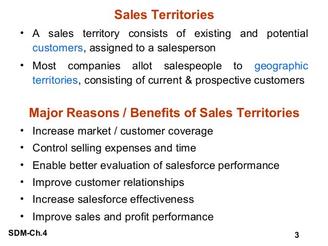 Management of Sales Territories and Quotas