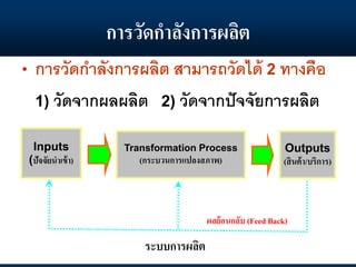 บทที่ 4 การวางแผนกำลังการผลิต | PDF